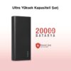Mojue by ttec PB06 20.000mAh PD 20W LCD Ekranlı Taşınabilir Şarj Aleti / Powerbank Siyah - Görsel 2