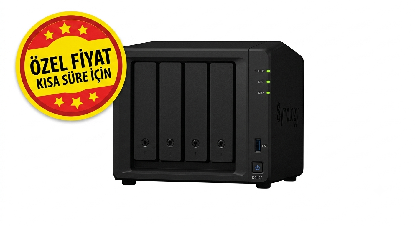 Synology DS425 Plus 2 GB 4 Yuvalı 108 TB Destekli NAS Depolama Ünitesi