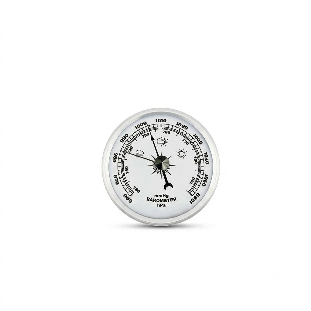 Ufly Barometre Hava Basınç ölçer 70mm Gümüş Denizcilik için şık tasarım